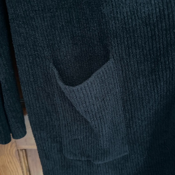 Barefoot Dreams Cozy Chic Ultra lite Black Open Front Cardigan Size Large - Picture 4 of 6